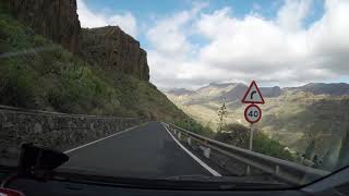 Driving Gran Canaria Challenging gravel road GC602 [upl. by Ylera]