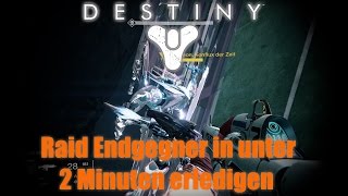 Destiny  RaidEndgegner in unter 2 Minuten erledigen Glitch [upl. by Asirak]