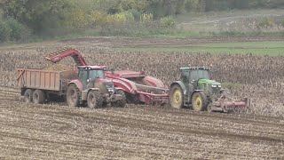 Potato havesting in Herefordshire UK Old school style  but it works [upl. by Ramel613]