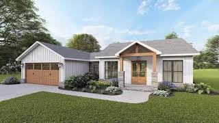 MODERN FARMHOUSE PLAN 04100248 WITH INTERIOR [upl. by Faucher]