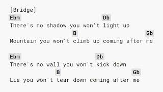 Cory Asbury Reckless Love Key of Ebm Play Along with Chords [upl. by Starlin]