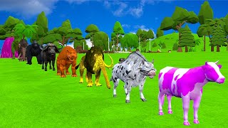 5 Giant Duck Cartoon Cow Elephant Gorilla Zebra Monkey Transfiguration funny animal 2023 [upl. by Korwun630]