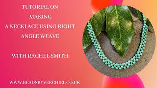 Right Angle weave necklace tutorial [upl. by Letch121]