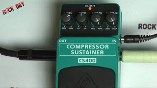 Behringer Compressor Sustainer CS400 Test Review Wojtek Pietraszek [upl. by Einnod]