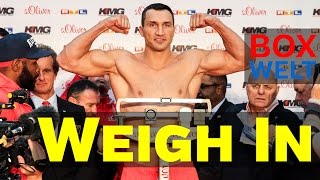 Wladimir Klitschko vs Kubrat Pulev  weigh in amp face to face [upl. by Yslehc]