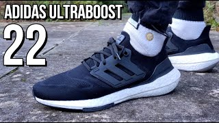 ADIDAS ULTRABOOST 22 REVIEW  On feet comfort weight breathability and price review [upl. by Dalohcin36]