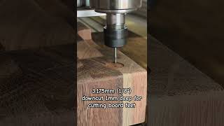 CNC accuracy Creating a recess for cutting board feet [upl. by Nosreg]