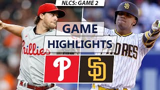 Philadelphia Phillies vs San Diego Padres Highlights  NLCS Game 2 [upl. by Avrit]