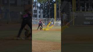 Tutorial How to Slide in Stilts FAIL shortssavannahbananasbananaball baseball stilts mlb [upl. by Mehelhteb]