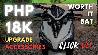 UPGRADE amp ACCESSORIES WORTH 18000 PESOS  HONDA CLICK 125i V2 [upl. by Baun731]