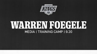 Forward Warren Foegele  0920 LA Kings Training Camp  Media Availability [upl. by Anomer]