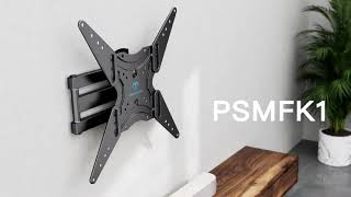 PERLESMITH PSMFK1 Full Motion TV Wall Mount for 26  60 Inch TVs [upl. by Niowtna]