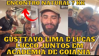 Gusttavo Lima e Lucas Lucco MALHANDO JUNTOS em Academia de Goiânia encontro inusitado [upl. by Ibrab814]