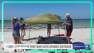 Redington Beach residents fuming after vote to ban tents canopies on the beach [upl. by Tera717]