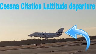 Cessna Citation 680 Latitude departure [upl. by Nagaet451]