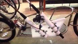 DIY bicycle trailer fishing rod holder [upl. by Demeyer]