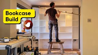 Building a Spray Painted Bookcase with Lighting [upl. by Germana457]