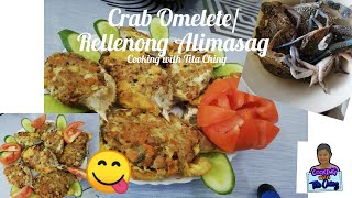 How to cook crab omeleteRellenong Alimasag [upl. by Cortie]