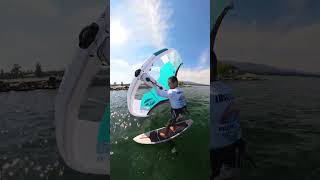 INSANE light wind wing foil session shorts [upl. by Solraced]