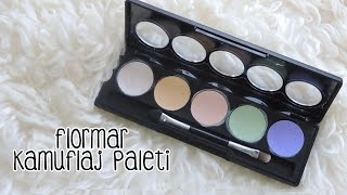 İnceleme  Flormar Kamuflaj Paleti  Camouflage Palette Concealer [upl. by Anikas]