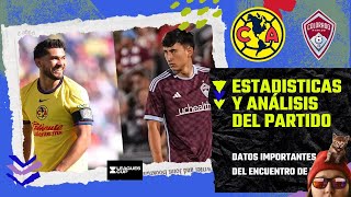 Revisamos estadísticas datos y análisis del America vs Colorado Rapids por la Leagues Cup 2024 [upl. by Seyah]