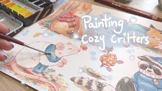 Paint some cozy critters and chat with me  Channel updates  plans 🍂 [upl. by Duaner152]