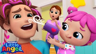 Jills Hair Salon  Experiment with Dad  Little Angel Kids Songs amp Nursery Rhymes [upl. by Kippie]