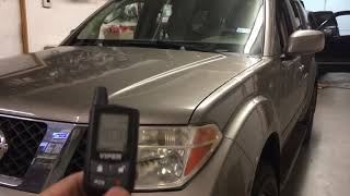 2007 Nissan Pathfinder 5305v viper remote start alarm pager [upl. by Sadick334]