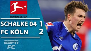 Matthew Hoppe scores again but Schalke lose match late vs FC Köln  ESPN FC Bundesliga Highlights [upl. by Attaynik]