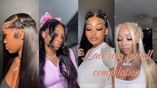 2024 LACE FRONTAL 🎀WIGS AND BUNDLES INSTALLS COMPILATION🫧💕 ✨ TikTok compilation🎀🫧 [upl. by Erving]