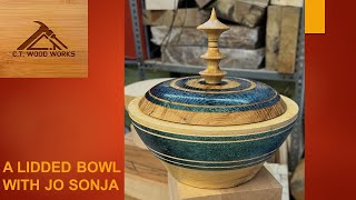 Woodturning Bowl from Pine and Jo Sonja [upl. by Iharas]