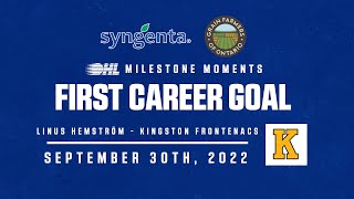 OHL Milestone  First Career Goal  Linus Hemström [upl. by Shaver]