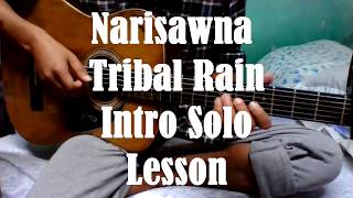 Narisauna Tribal Rain Guitar lesson Intro solo [upl. by Eigna]