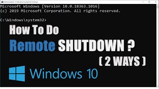 How to do Remote Shutdown Windows 10 PC in Command Prompt [upl. by Ermine61]