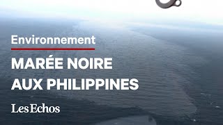 Marée noire au large des Philippines après le naufrage dun pétrolier [upl. by Tletski606]