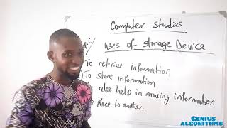 Basic 1 Computer Studies Uses of Storage Device [upl. by Ateekahs962]