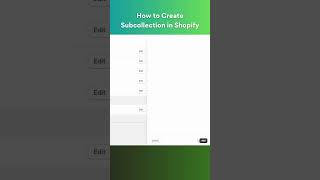 How to Create Subcollection in Shopify Via Navigation Menu shopify shopifytutorialforbeginners [upl. by Htbazile787]