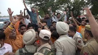 Protesting Shiv Sena activists demand security for Amarnath yatris [upl. by Leibrag]