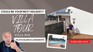 Can you see yourself in this place  Villa Moi Playa Blanca Lanzarote Lucy shows Mr TravelON around [upl. by Llewxam]