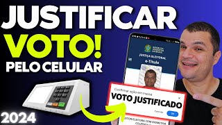 COMO JUSTIFICAR O VOTO ONLINE PELO CELULAR COM O ETÃTULO DA JUSTIÃ‡A ELEITORAL SEM SAIR DE CASA [upl. by Franciska]