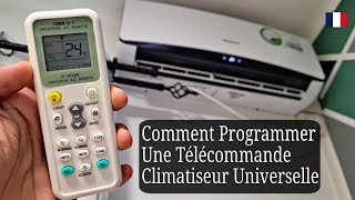 Programmer Télécommande Climatiseur Universelle  Réglage Télécommande Clim Chunghop K 1028E [upl. by Netsryk485]