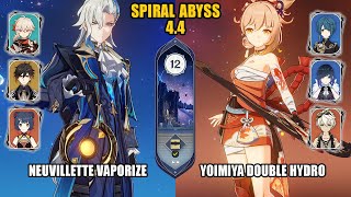 F2P Neuvillette Vaporize amp Yoimiya Double Hydro  Spiral Abyss 44  Floor 12  Genshin Impact [upl. by Ahsitnauq]