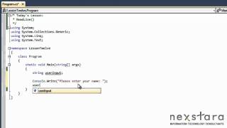 SharePoint Developer Training Course  Programming C 40 Lesson Twelve  ReadLine [upl. by Enert]