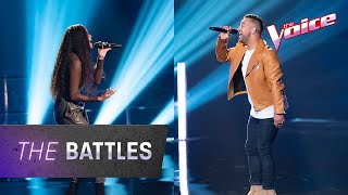 The Battles Sapphire Tamalemai v Chris Sebastian ‘Titanium’  The Voice Australia 2020 [upl. by Ycul]