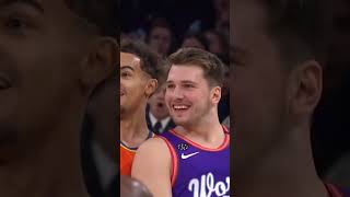 Luka Doncic hits at AllStar nba nbahighlights lucadoncic lebronjames basketball espn [upl. by Photima]