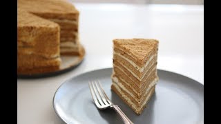 Russian Honey Cake recipe Medovik [upl. by Nehtan]