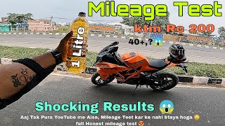 KTM RC 200 MILEAGE TEST 2023🔥 AFTER 1st SERVICE 😱 1 LITRE ME KITNA MILEAGE DETI HAI 🤔 [upl. by Niehaus]