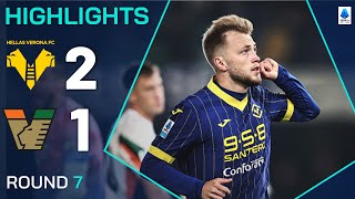 VERONAVENEZIA 21  HIGHLIGHTS  Verona win the derby  SERIE A 202425 [upl. by Ahsilaf]