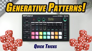 Roland MC101  Generative Patterns  Use Probability for Sample Chop Variations [upl. by Donavon]