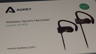 AURICOLARI BLUETOOTH EPB22 AUKEY RECENSIONE [upl. by Enywtna]